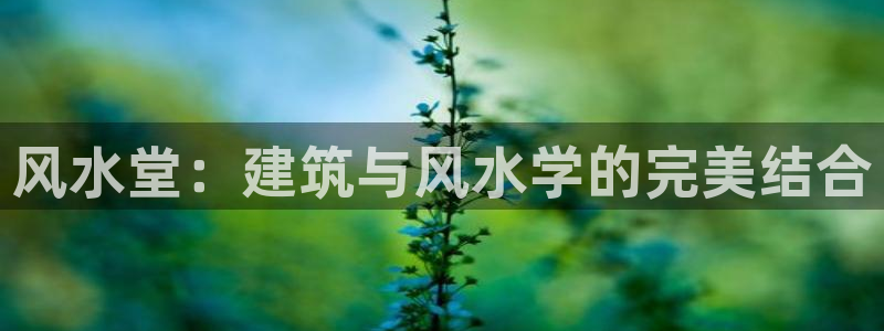 吉林先锋娱乐：风水堂：建筑与风水学的完美结合