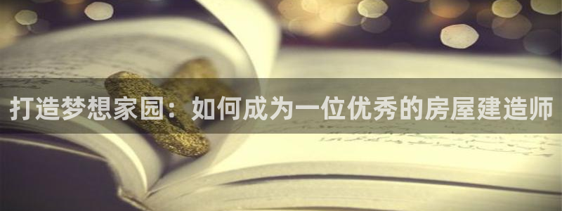 娱乐急先锋全集下载：打造梦想家园：如何成为一位优秀的房屋建造师