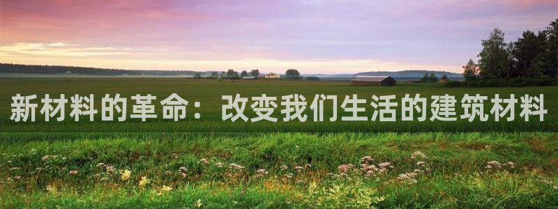 先锋娱乐币：新材料的革命：改变我们生活的建筑材料