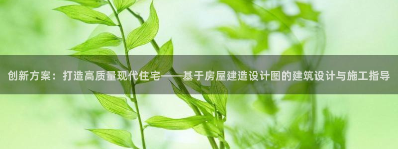 先锋电子车载娱乐系统：创新方案：打造高质量现代住宅——基于房屋建造设计图的建筑设