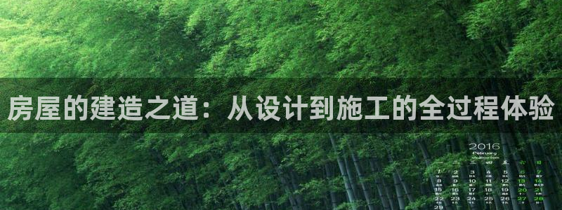 先锋娱乐邀请码多少：房屋的建造之道：从设计到施工的全过程体验